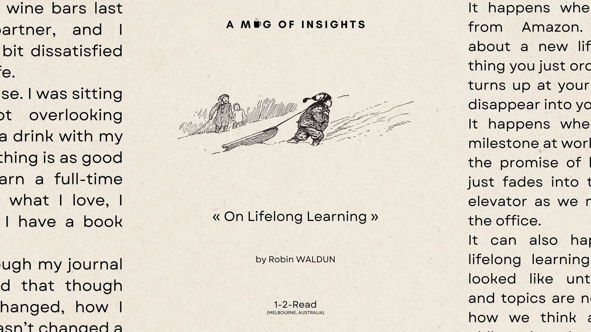 Lifelong Learning (and why the journey never ends)