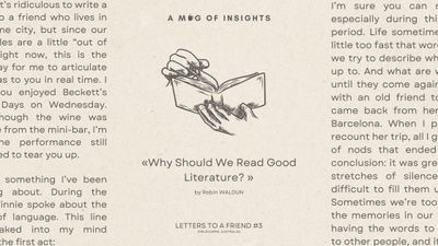 Why Should We Read Good Literature?