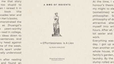 Why Effortlessness Takes Effort