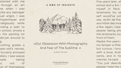 Our Obsession With Photography And Fear of The Sublime