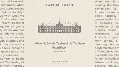 How Schools Trained Us To Hate Reading