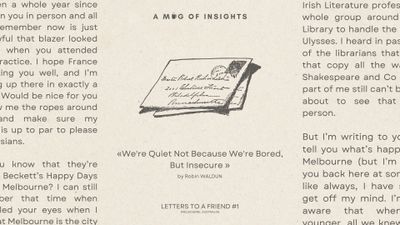We're Quiet Not Because We're Bored, But Insecure.