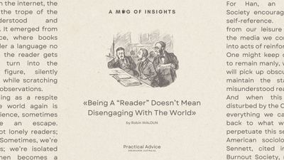 Being A “Reader” Doesn’t Mean Disengaging With The World