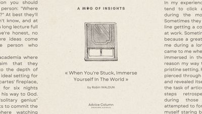 When You're Stuck, Immerse Yourself In The World