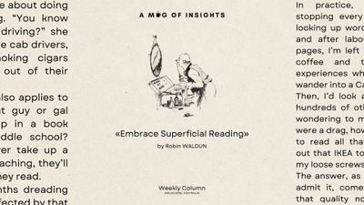Embrace Superficial Reading