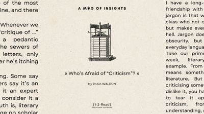 [1-2-Read] Who's Afraid of "Criticism"?