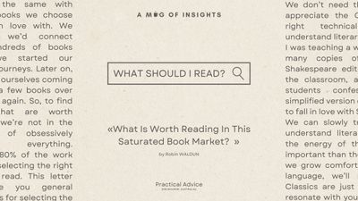 What Is Worth Reading In This Saturated Book Market?