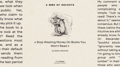 [1-2-Read] Stop Wasting Money On Books You Won't Read