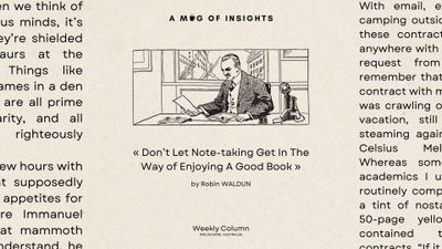 Don't Let Note-taking Get In The Way of Enjoying A Good Book