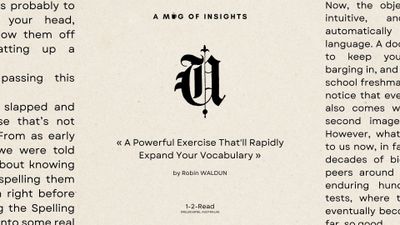 A Powerful Exercise That'll Rapidly Expand Your Vocabulary