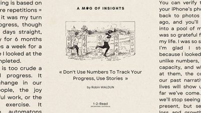 Don't Use Numbers To Track Your Progress, Use Stories