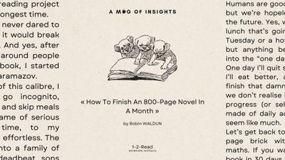 How To Finish An 800-Page Novel In A Month