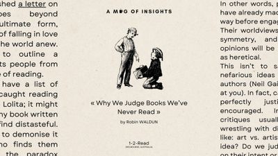 Why We Judge Books We've Never Read