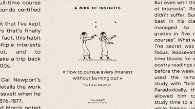 How to pursue every interest without burning out