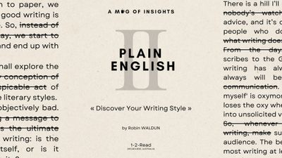 Plain English Pt. 2: The Secret to Finding Your Writing Style