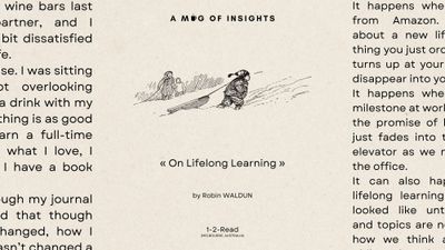 Lifelong Learning (and why the journey never ends)