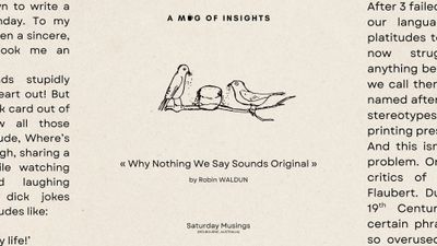 Why Nothing We Say Sounds Original