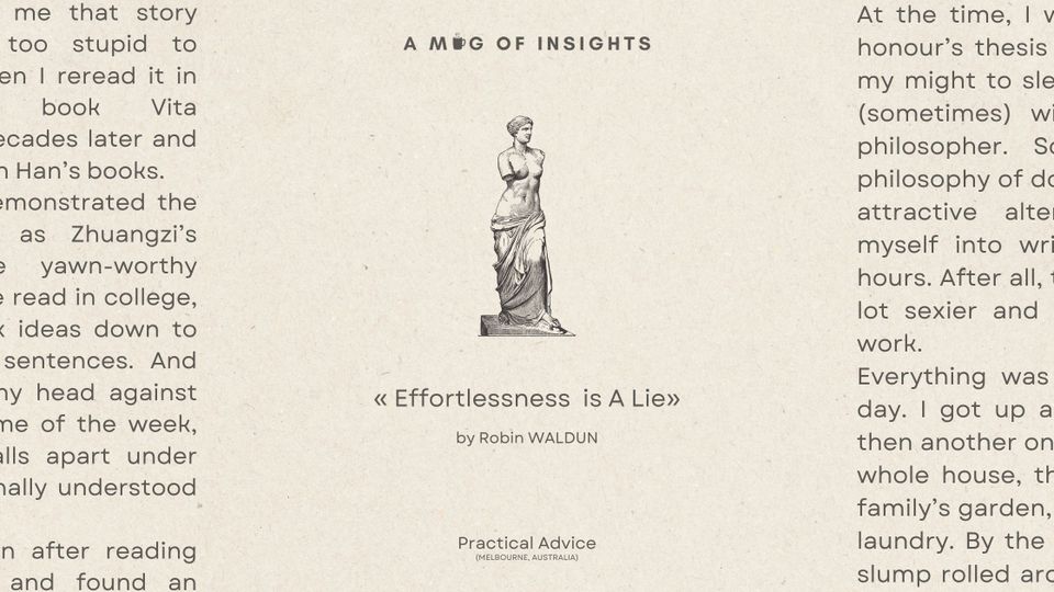 Why Effortlessness Takes Effort