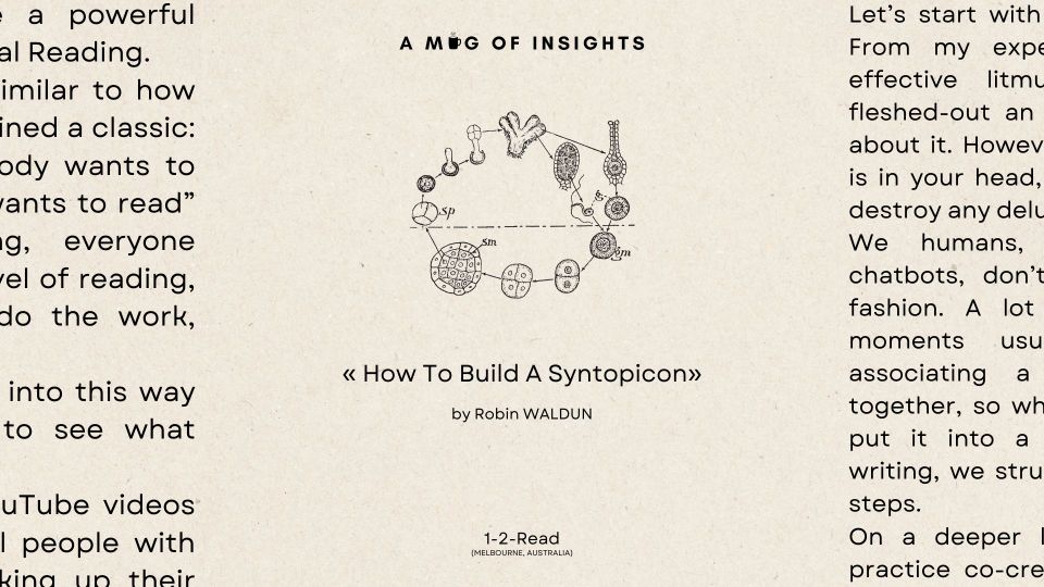 [1-2-Read] How To Build A Bank of Ideas From Your Reading (expanded)