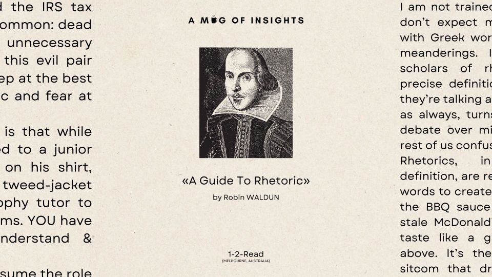 [1-2-Read] A Guide To Rhetoric That Won't Put You To Sleep