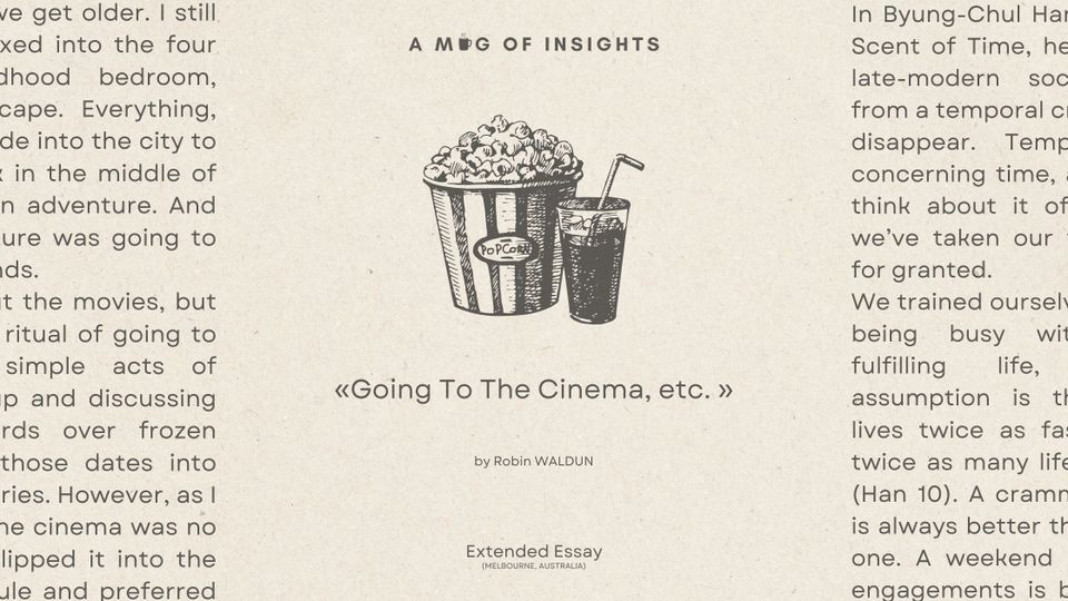 Going To The Cinema, etc.