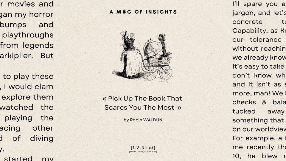 [1-2-Read] Pick Up The Book That Scares You The Most