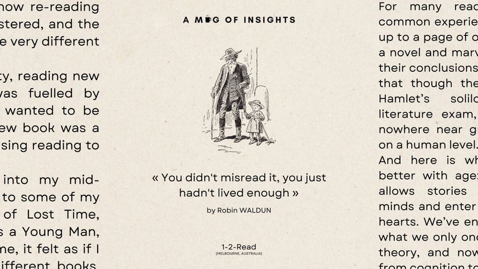 You didn't misread it, you just hadn't lived enough