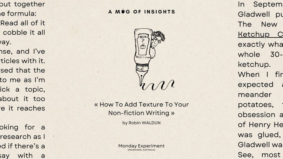 How To Add Texture To Your Non-Fiction Writing