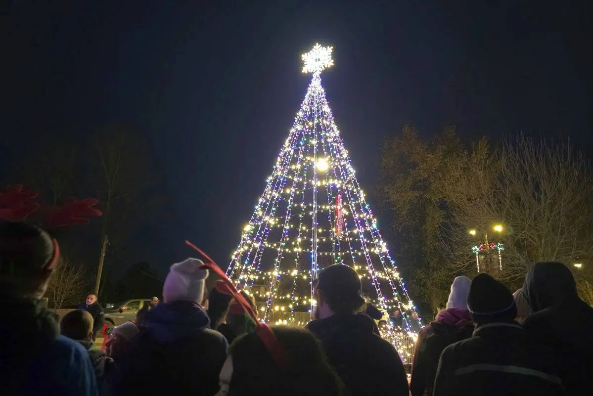 Christmas tree lighting in Aldergrove