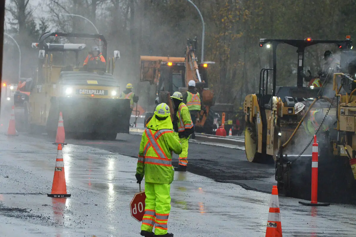 208 Street paving work