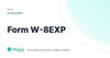 Form W-8EXP – definition card from the Heavnn University tax and residency glossary