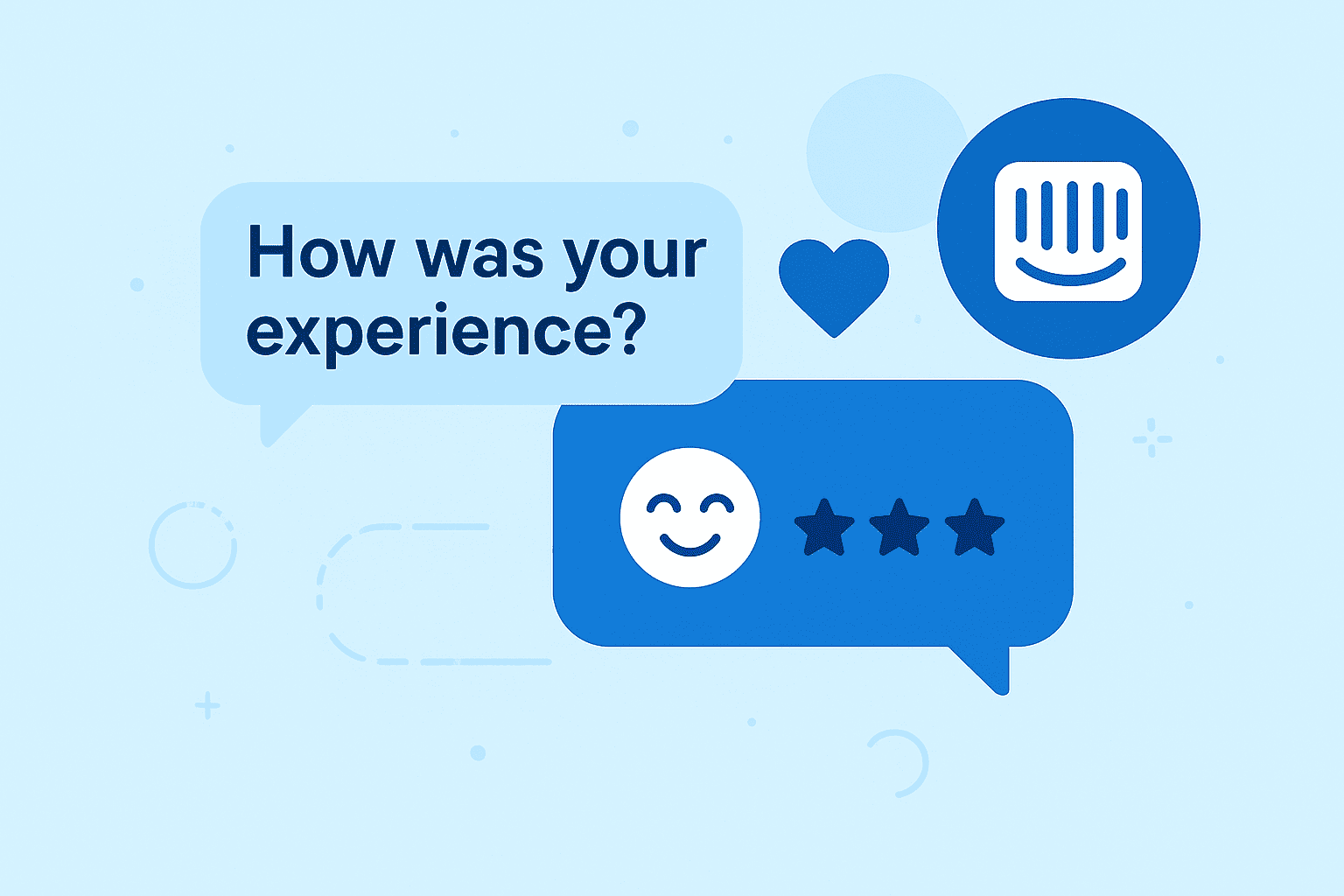 Intercom logo with surveys and ratings for collecting customer feedback