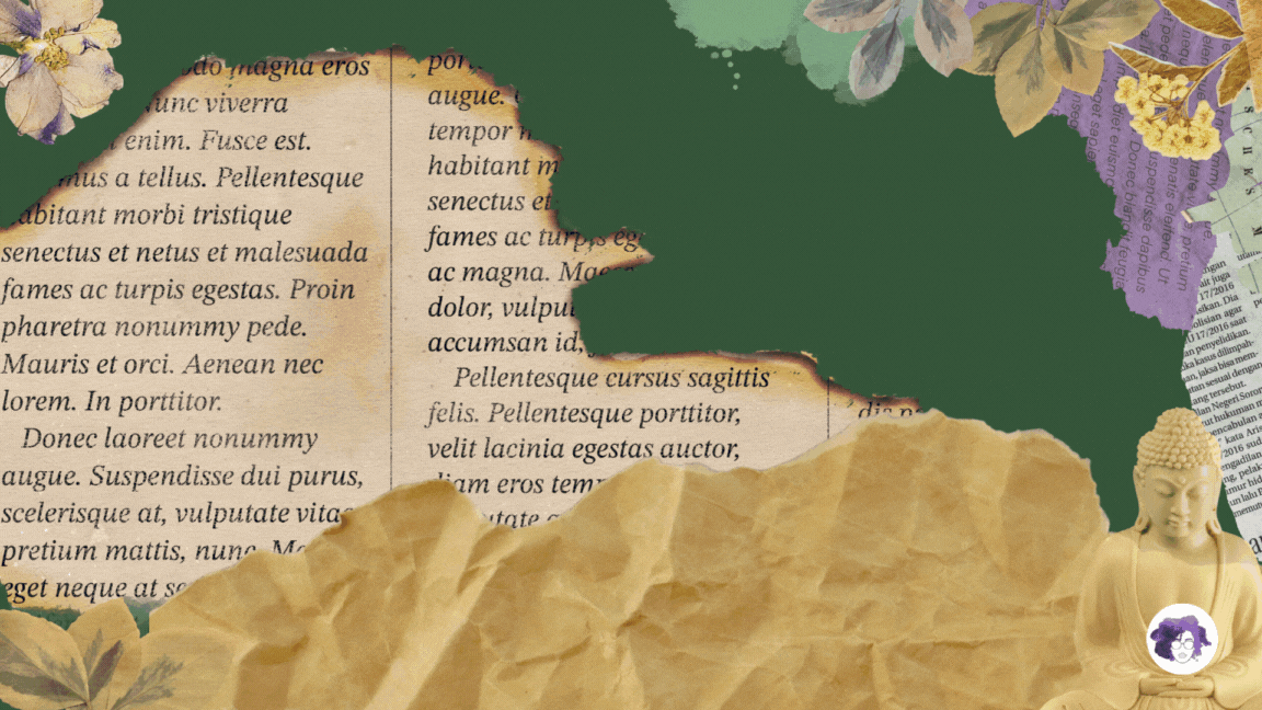 A crumbling castle tower is shown with a statue at the top holding a typewrite, as if throwing it to the ground.