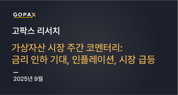 가상자산 시장 주간 코멘터리: 금리 인하 기대, 인플레이션, 시장 급등
