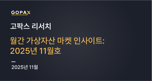 월간 가상자산 마켓 인사이트: 2025년 11월호