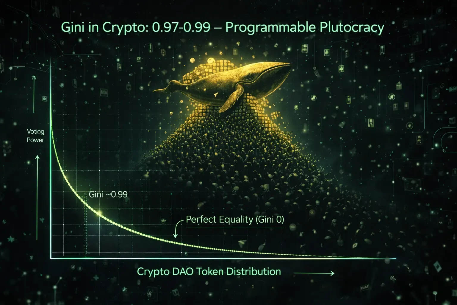 The Gini Coefficient: Measuring Extreme Token Concentration in Crypto Governance