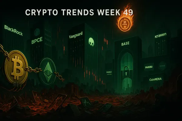 Crypto Trends Semaine 49 : les rails institutionnels se verrouillent pendant que le retail saigne
