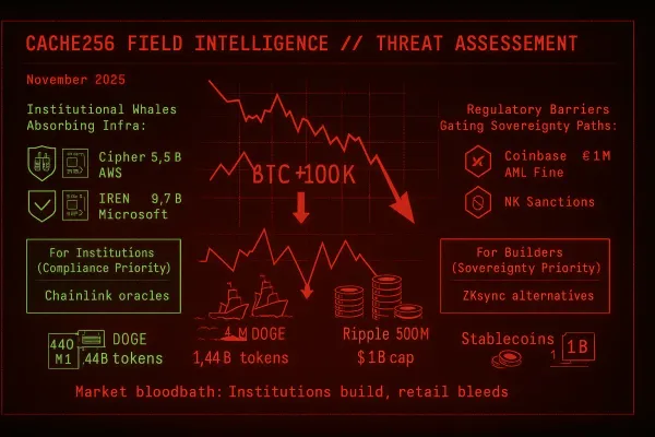 Crypto Week: Institutional Infra Capture Accelerates Amid Market Rout