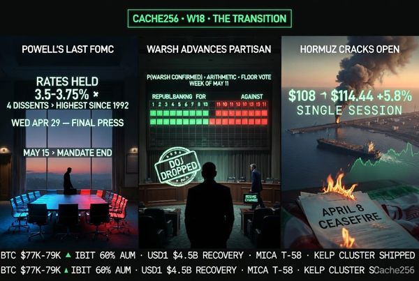 Crypto Trends Week 18: Powell's Last FOMC, Warsh Clears Committee & Hormuz Cracks Open