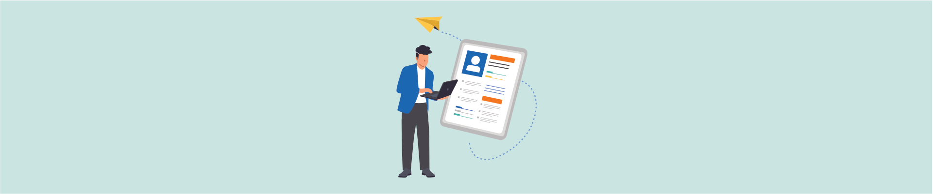Employee completing paperless onboarding on a laptop beside a digital employee form.