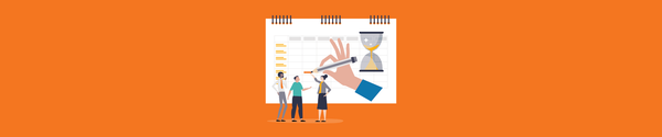 Team planning PTO on a calendar spreadsheet with an hourglass, highlighting time tracking.
