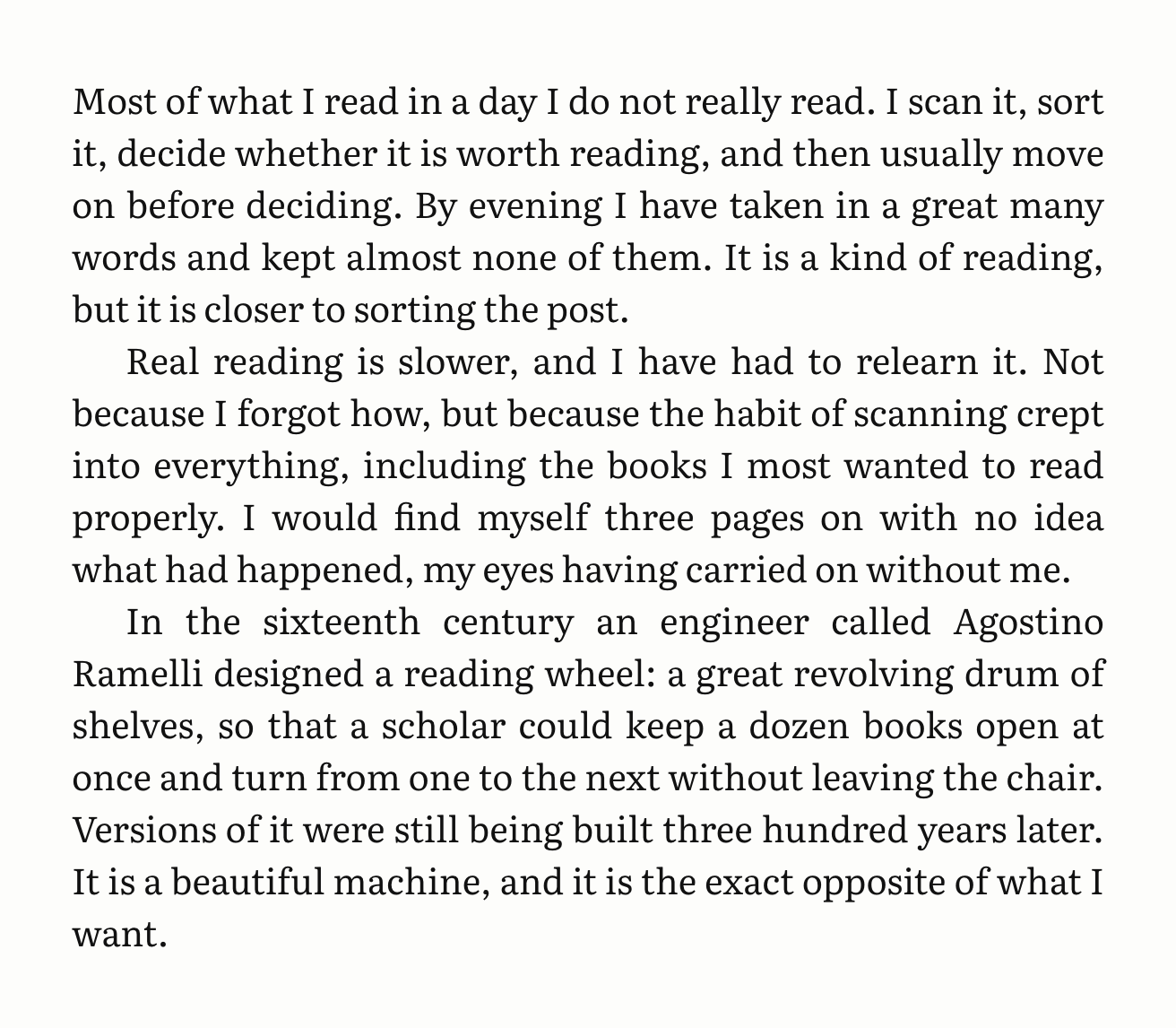 Justified, with indented paragraphs. The default.