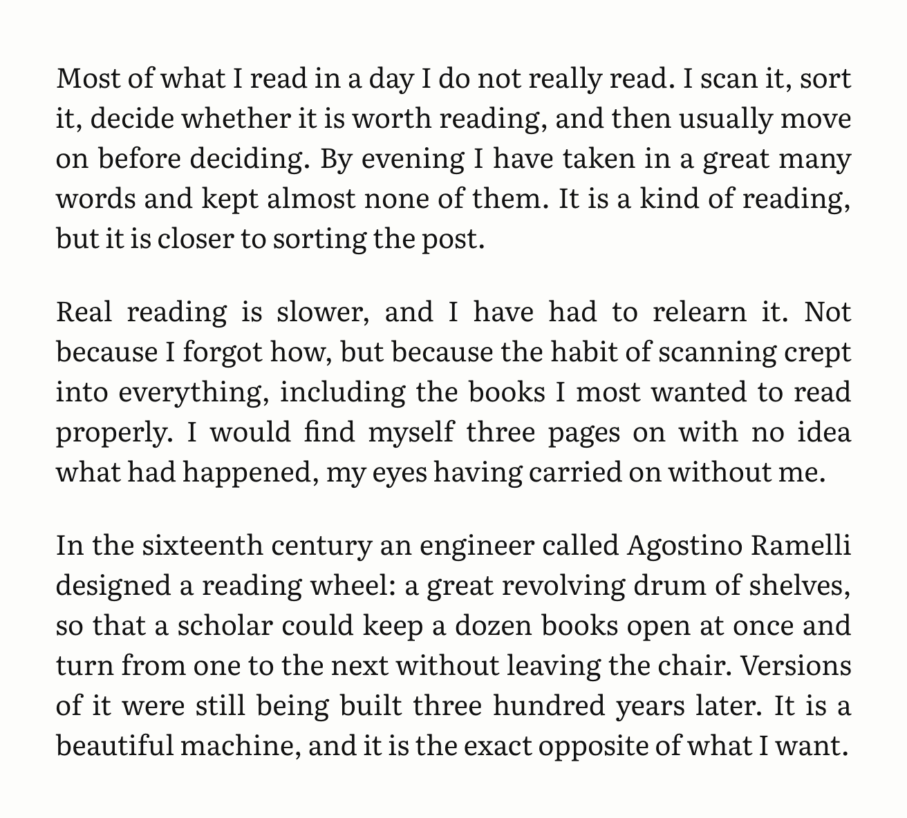 Justified, with a blank line between paragraphs.