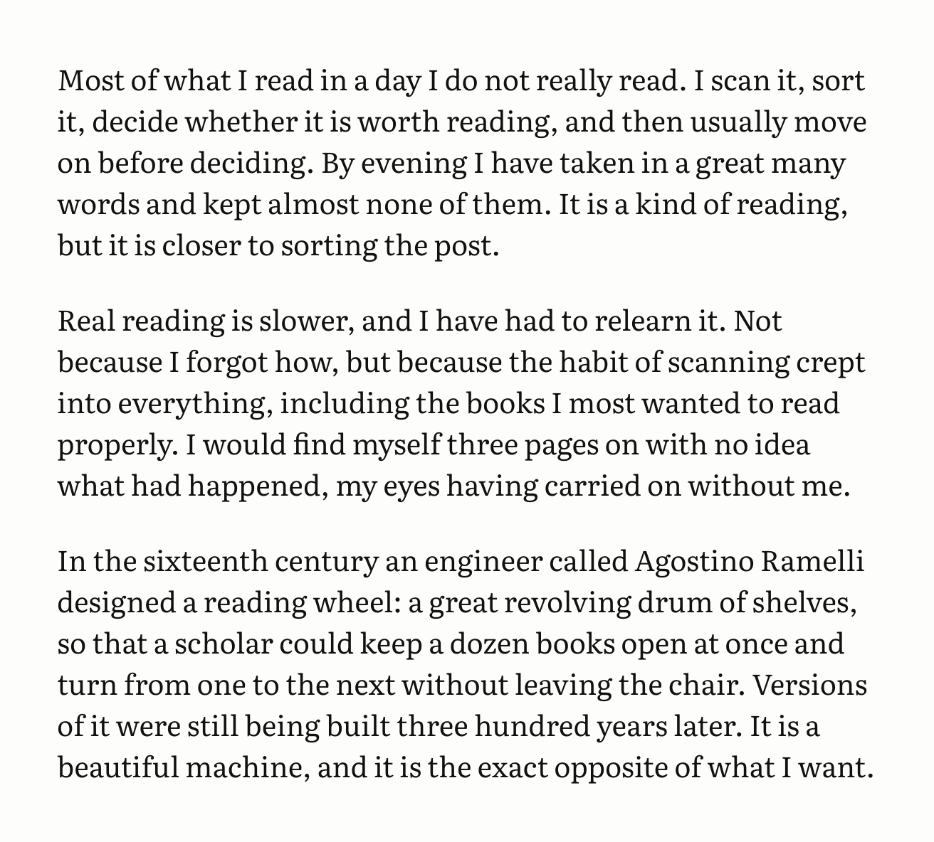 Ragged right, with a blank line between paragraphs.