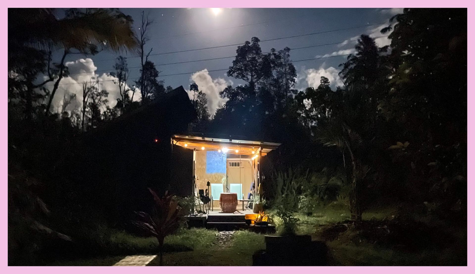 Haldi House under the full moon