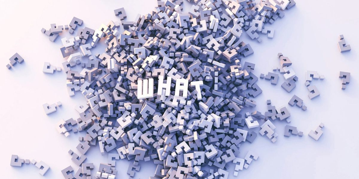 A big pile of blocks that say "WHAT?". Here we're trying to ask what a datastream represents. It's clever.