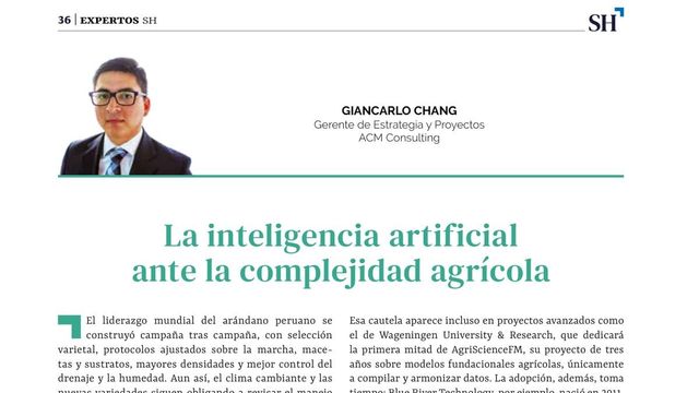 Artificial intelligence and the complexity of farming