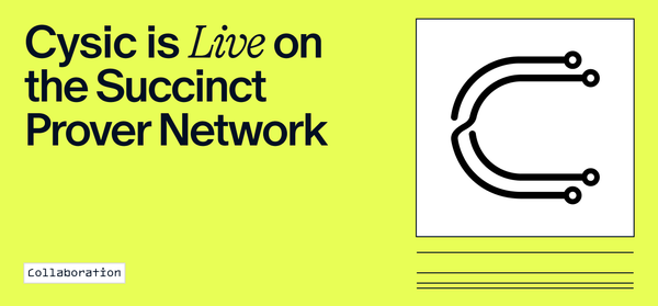 Cysic is Live on the Succinct Prover Network