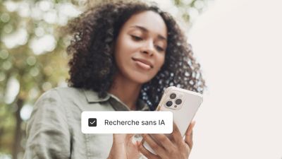 Vous pouvez à présent choisir de faire des recherches sans IA