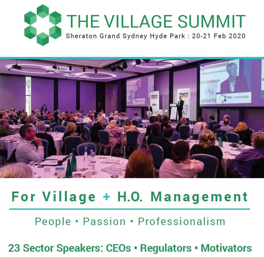 Reward and fast track your village management in Code compliance ​at the VILLAGE SUMMIT (February in Sydney)